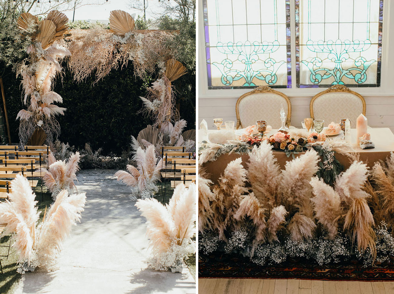 reuse wedding florals from ceremony to reception