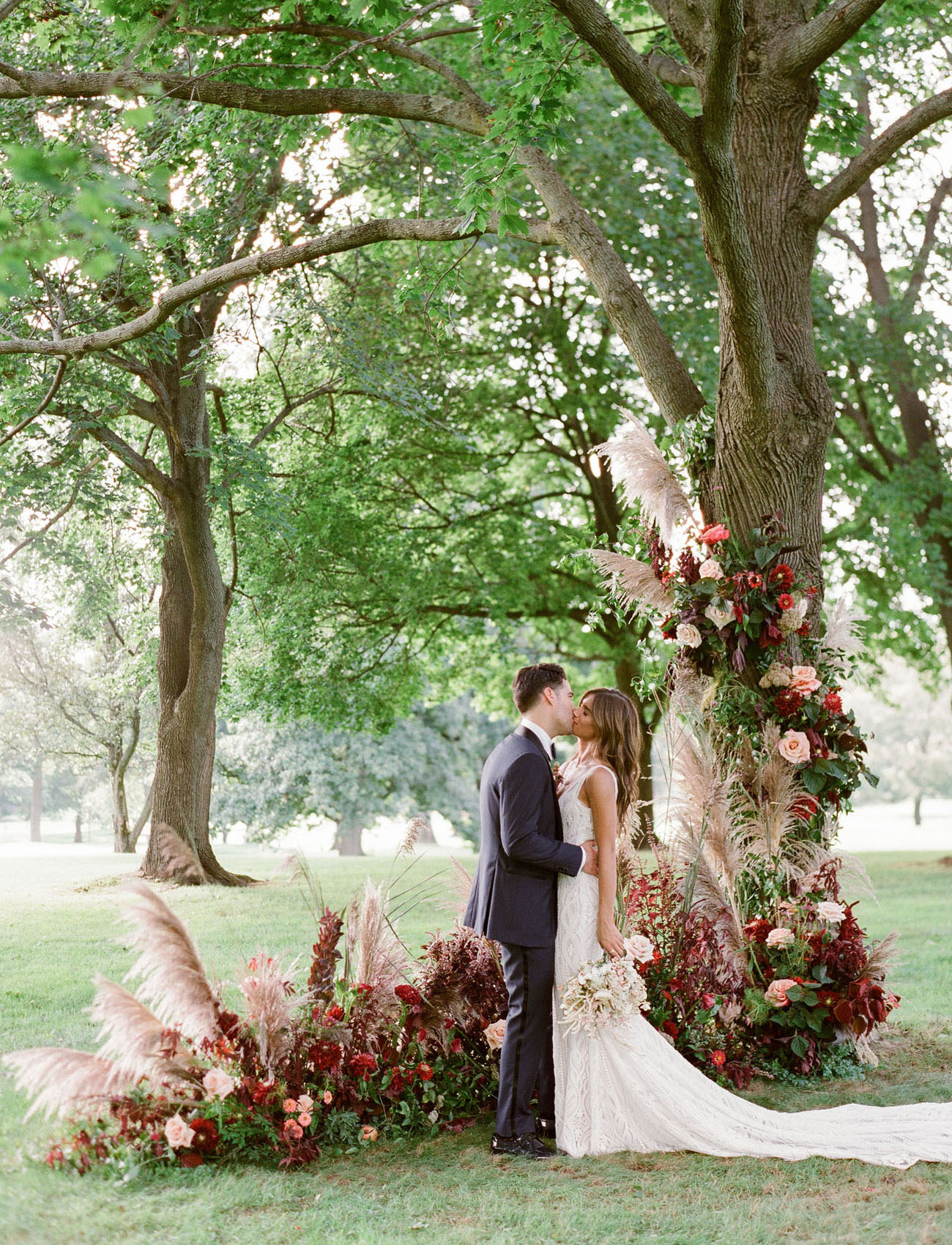 wedding floral installation