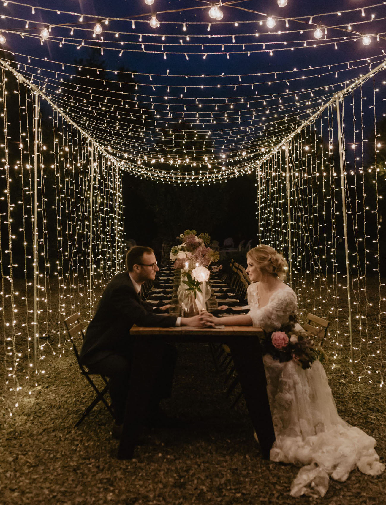 Fairy Light Barn Wedding Inspiration