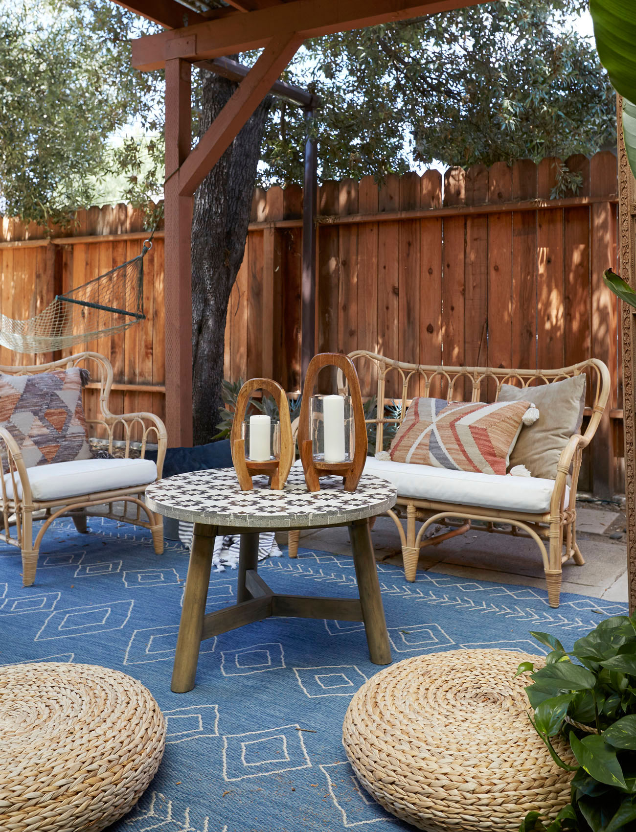bring boho vibes to outdoor living