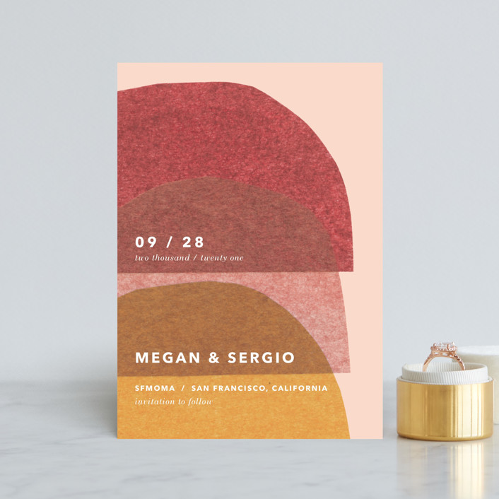 Minted Fall Colors Save the Date