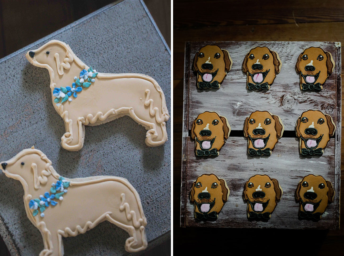 fun ways to incorporate dogs in weddings - dog cookie favors