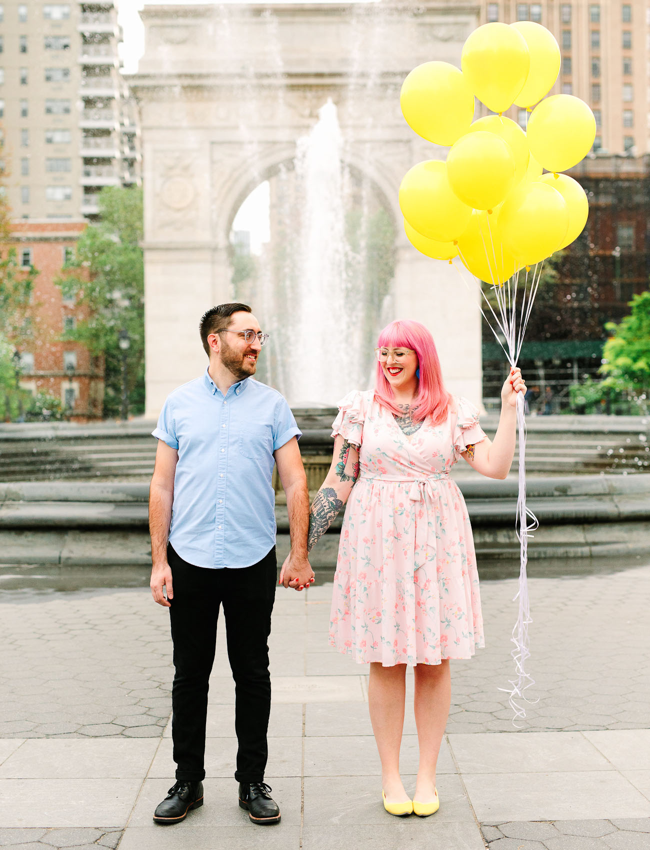 Colorful New York Engagement Shoot