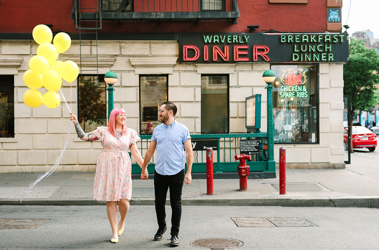 Colorful New York Engagement Shoot