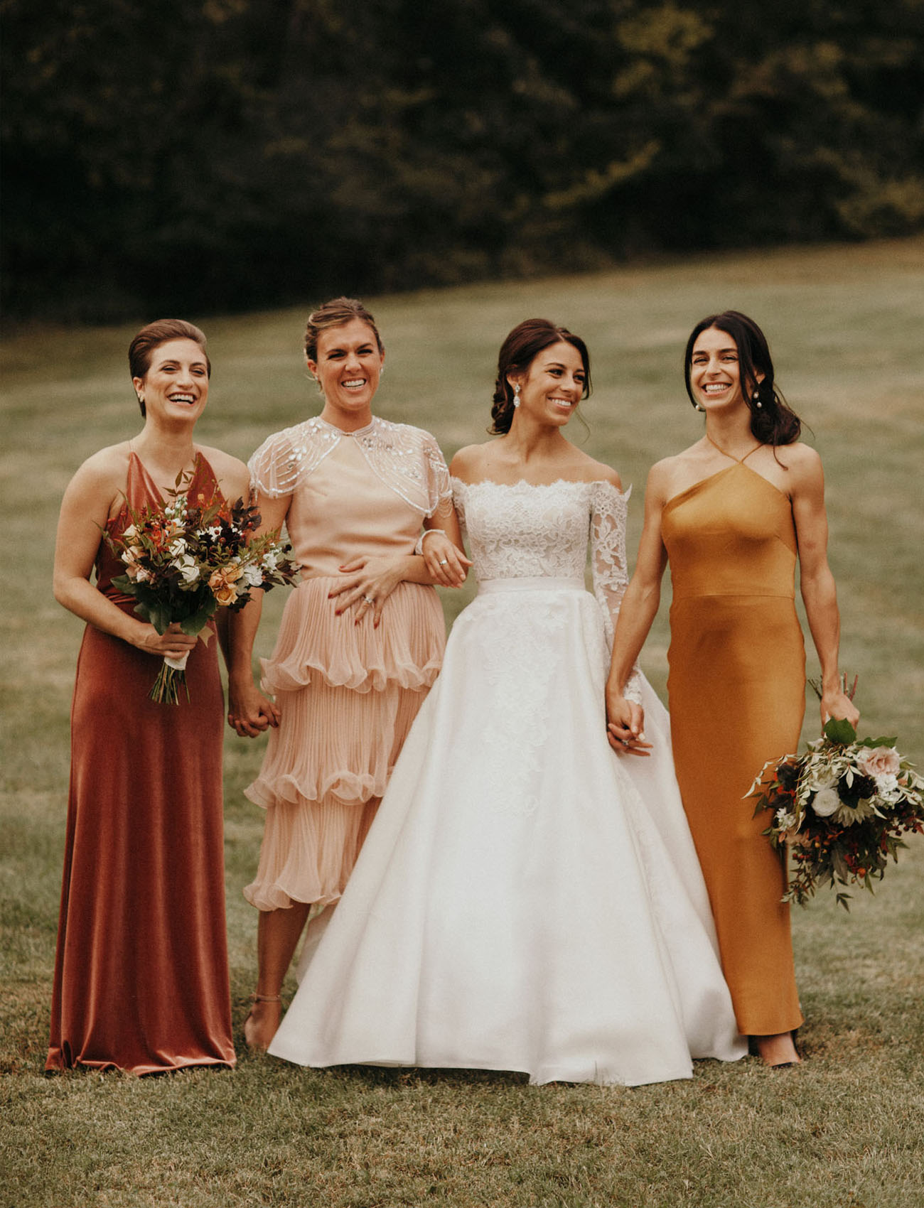 fall wedding color palette bridesmaids