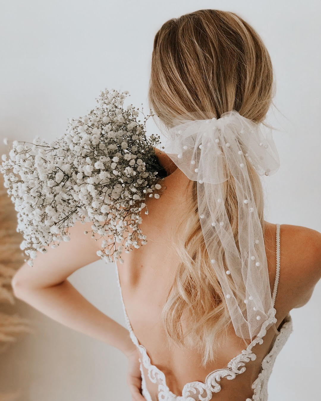 Untamed Petals bridal hair bow