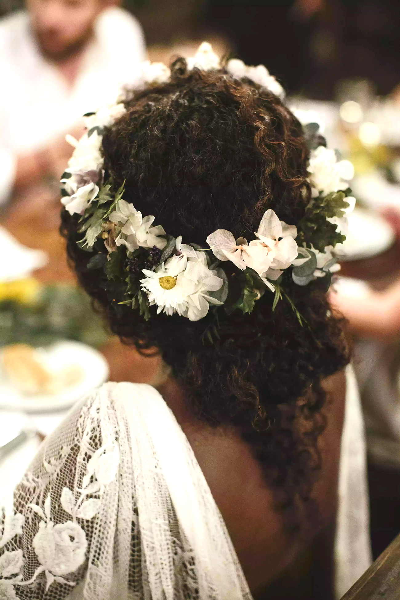 bridal floral crown