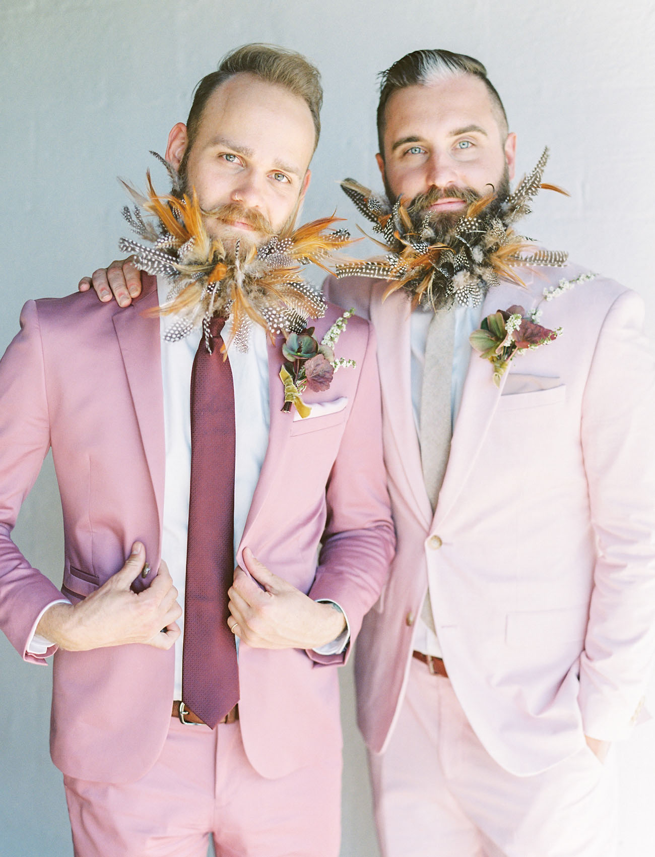feather beard grooms
