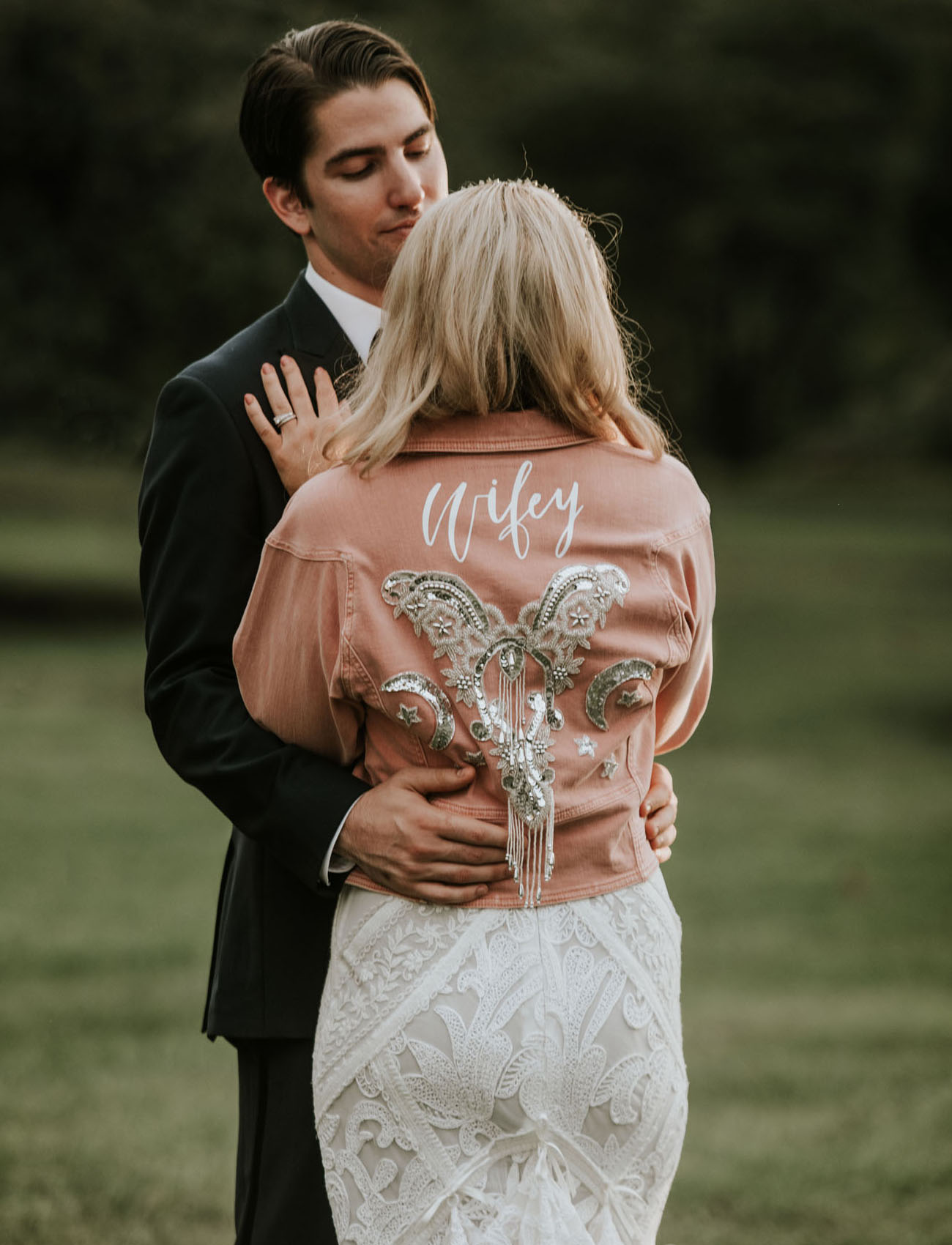 wifey bridal jacket