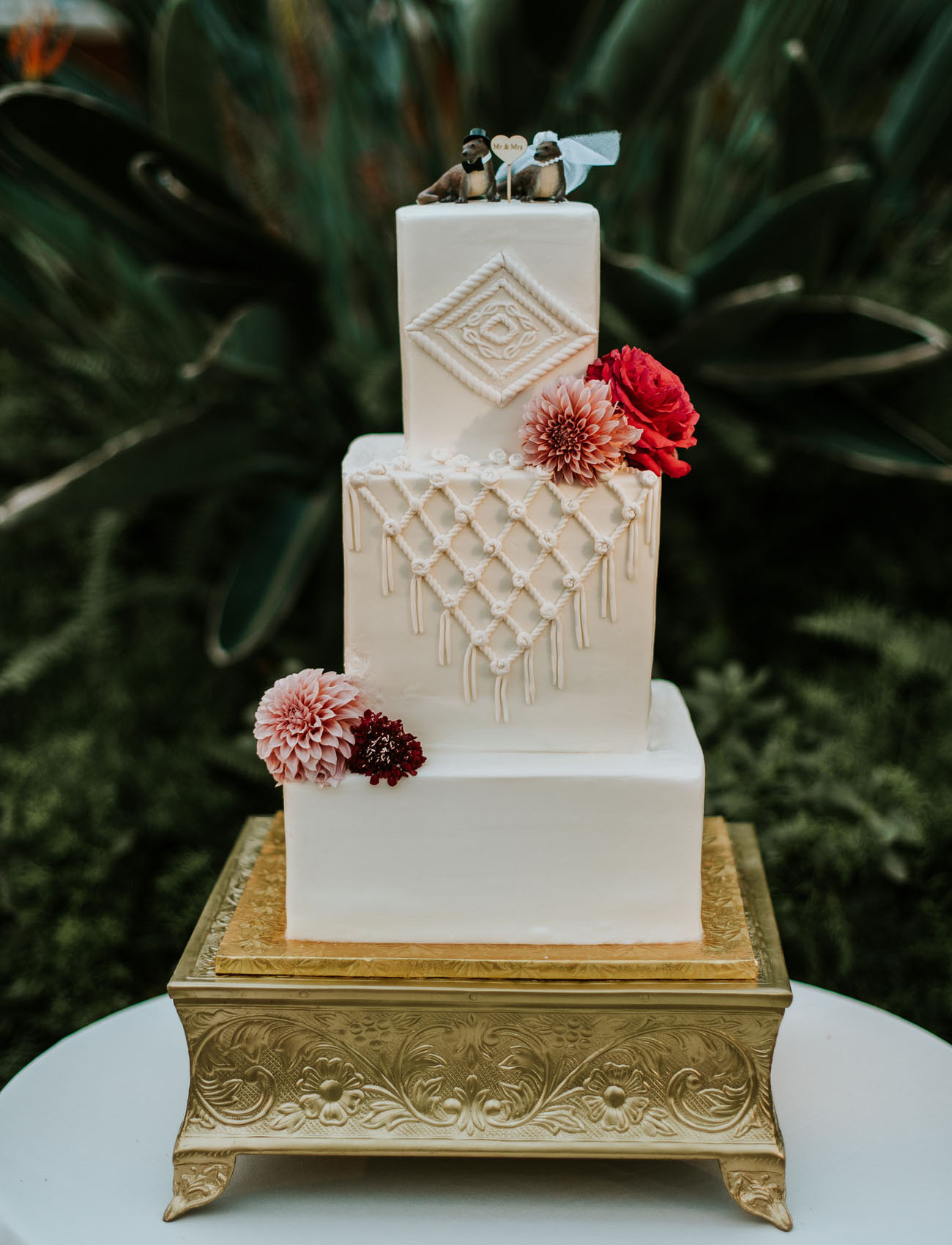 macrame wedding cake