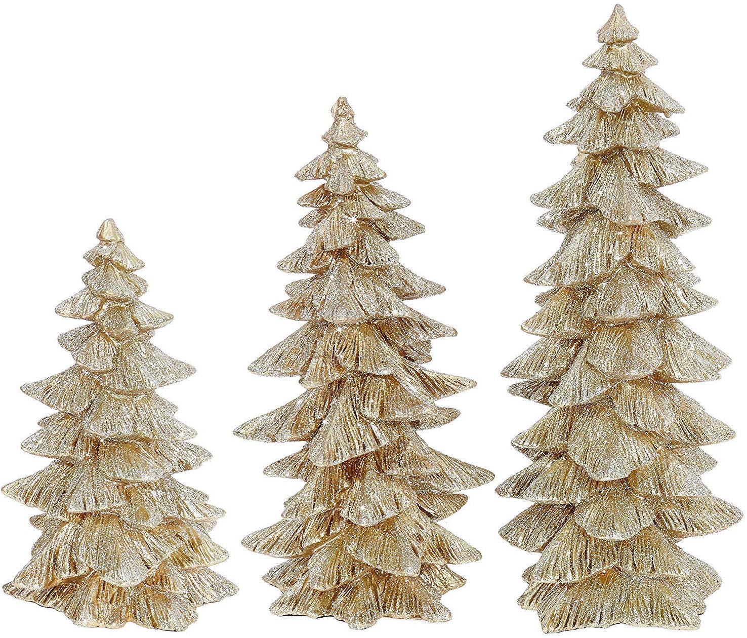 Champagne Gold Glittered Christmas Trees
