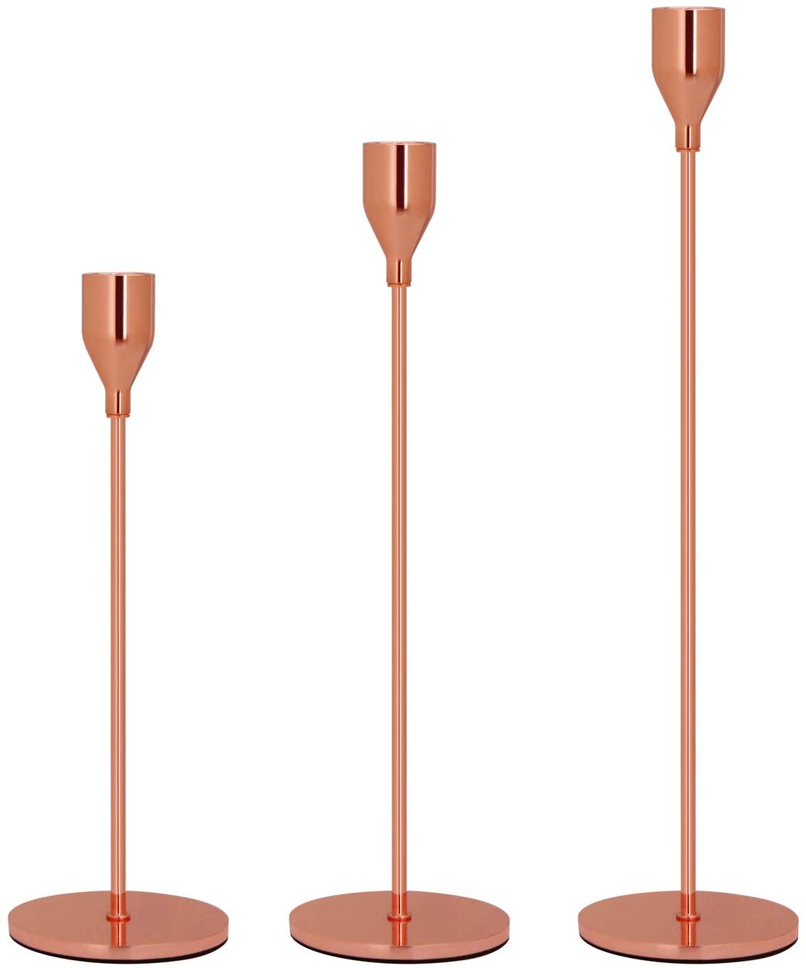 Rose Gold Taper Candle Holders