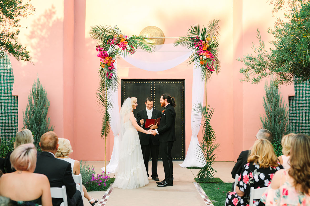 Pink Retro Tropical Wedding at Sands Hotel and Spa
