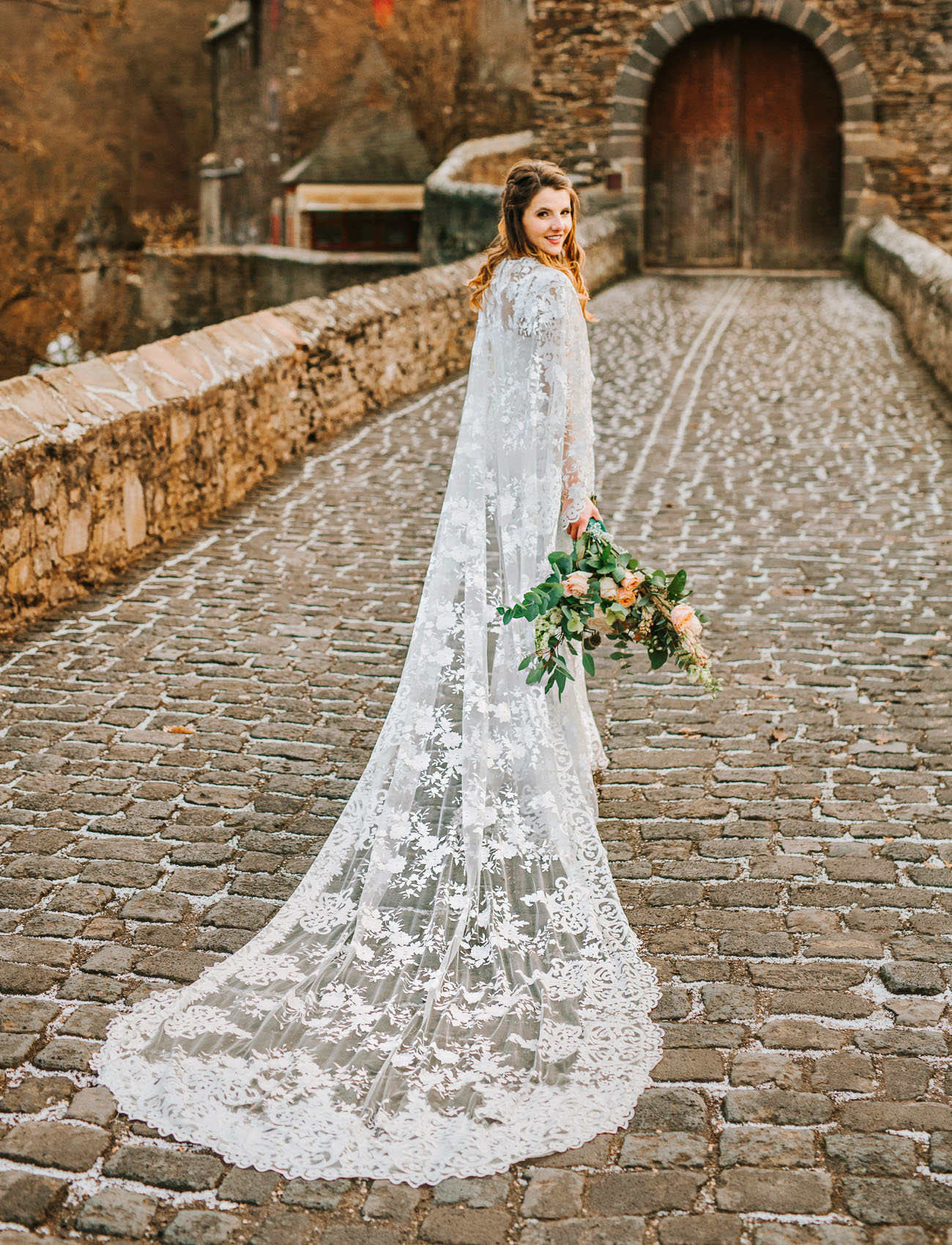 lace wedding cape