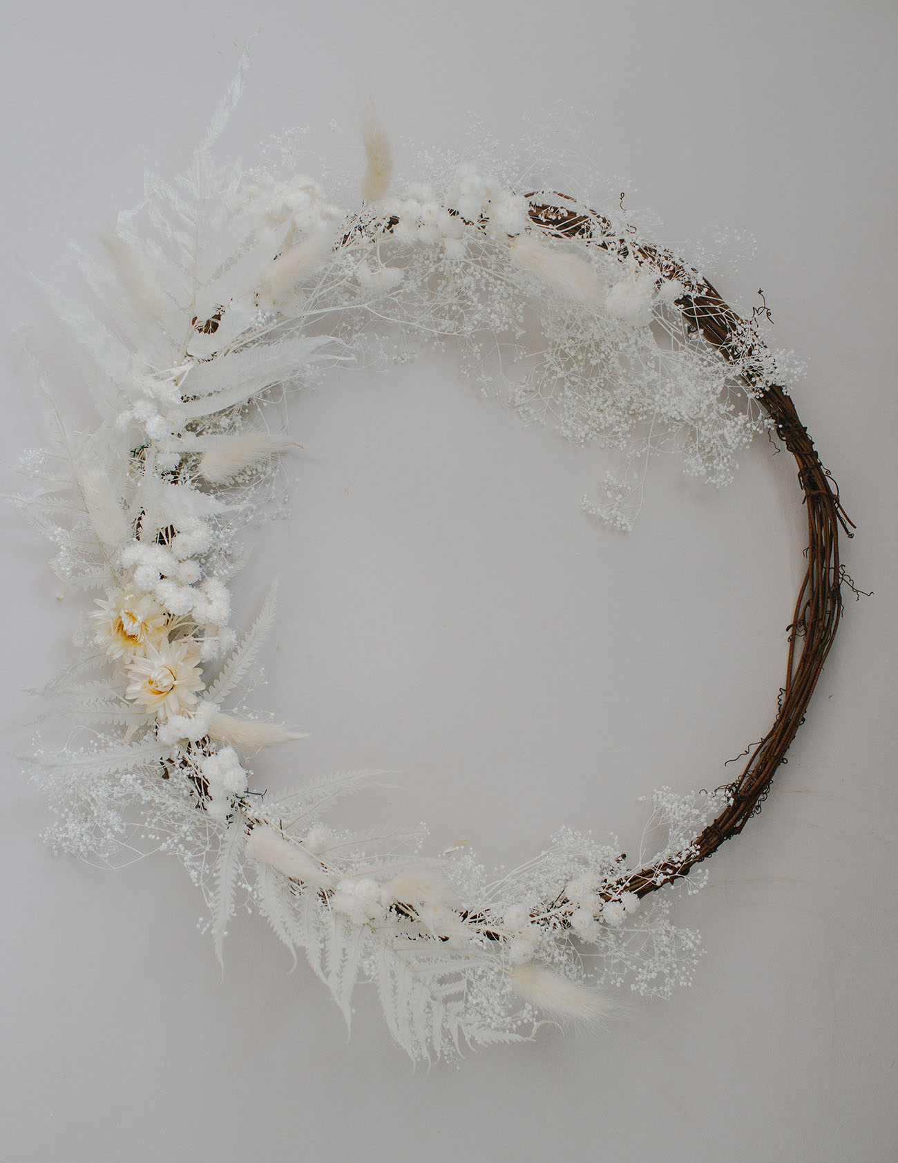 Holiday Wreath with Dried Florals