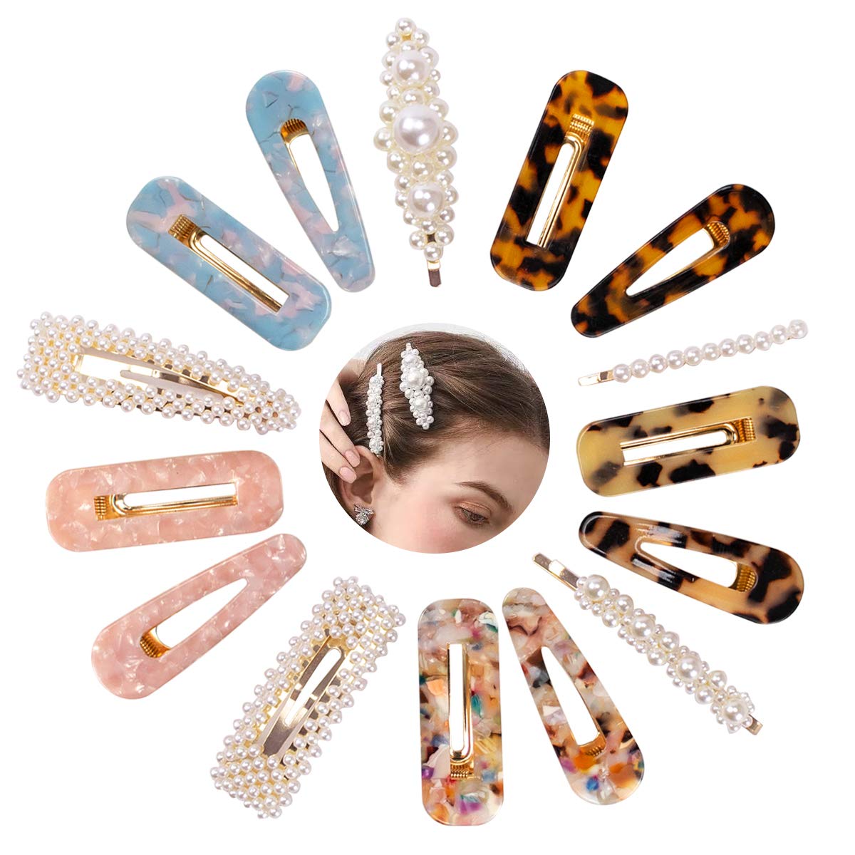 assorted hair clips