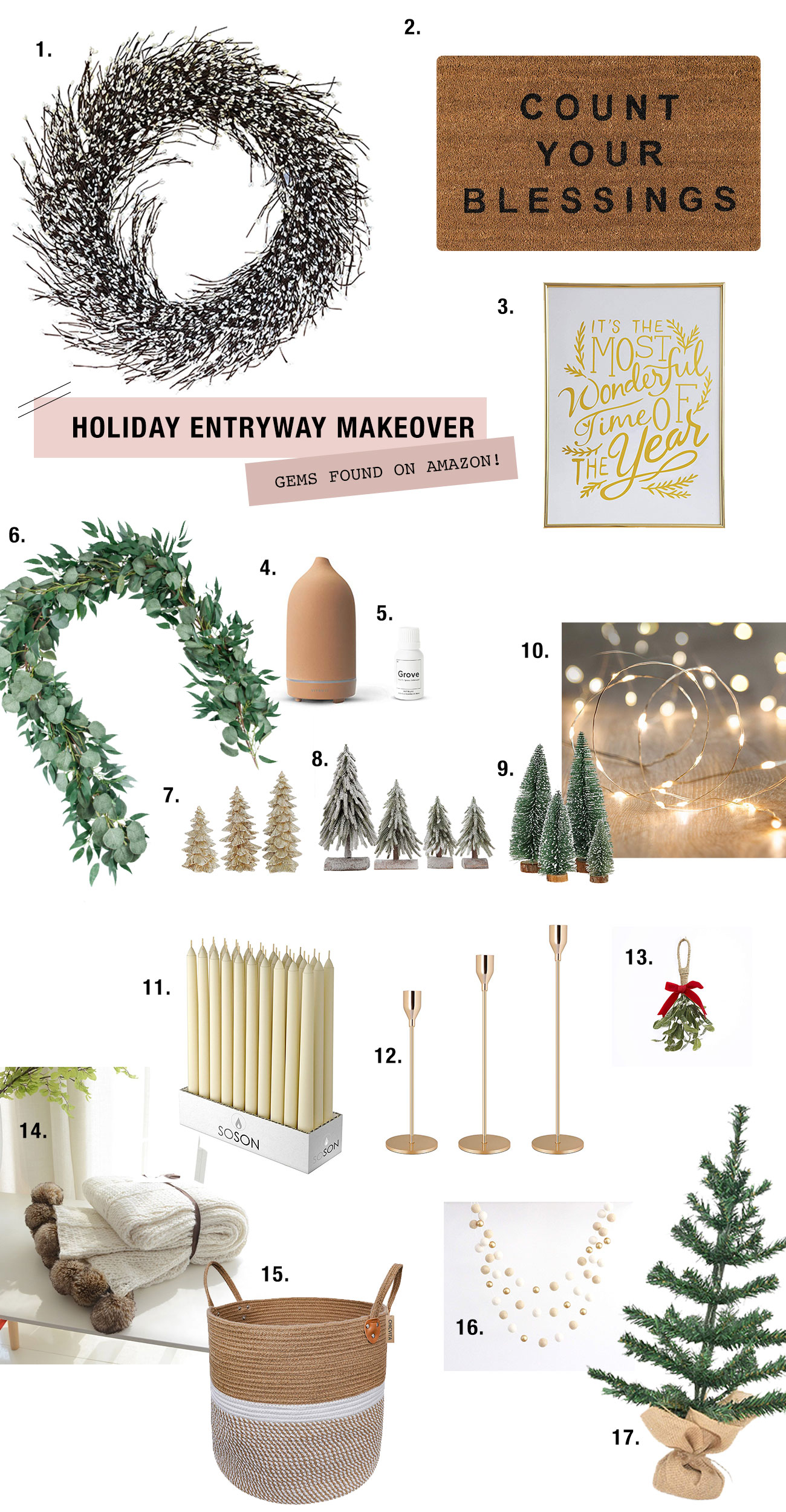 Decorate your entryway for the holidays with these absolute gems we found on Amazon!