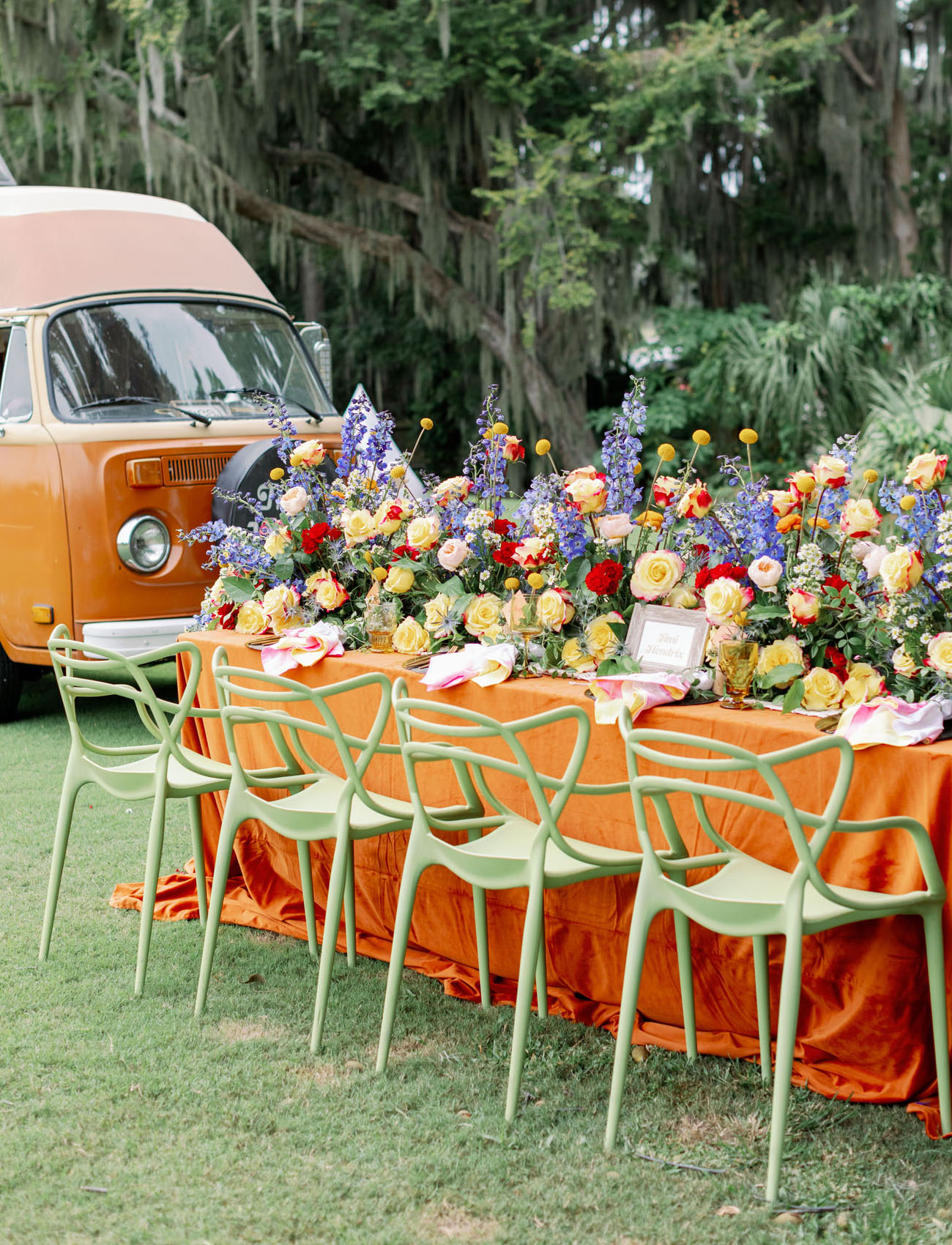 Colorful Retro Woodstock Wedding Inspiration