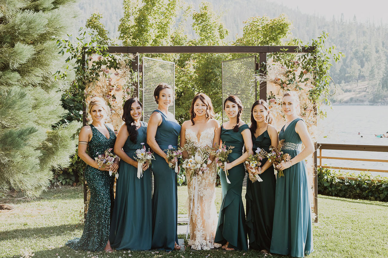 blue bridesmaids