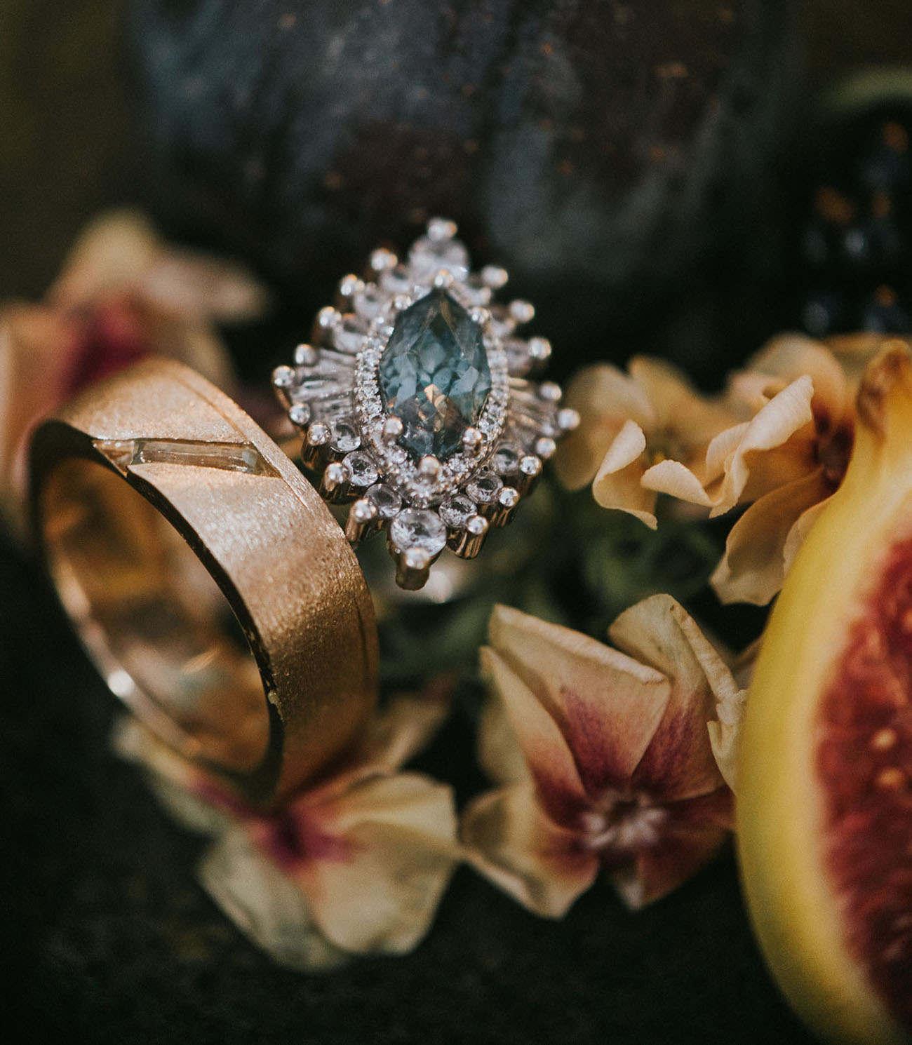 Unique Blue Engagement Ring