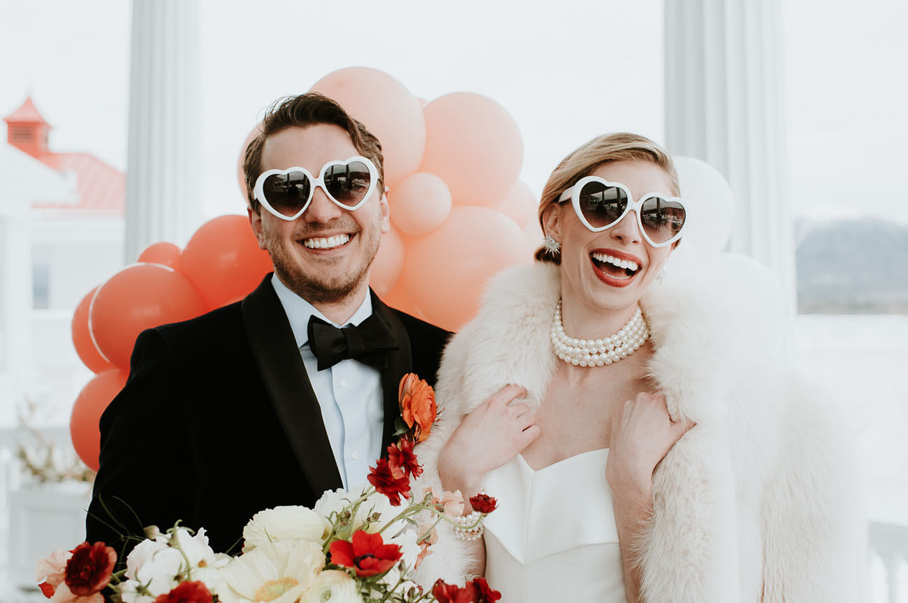 heart wedding sunglasses