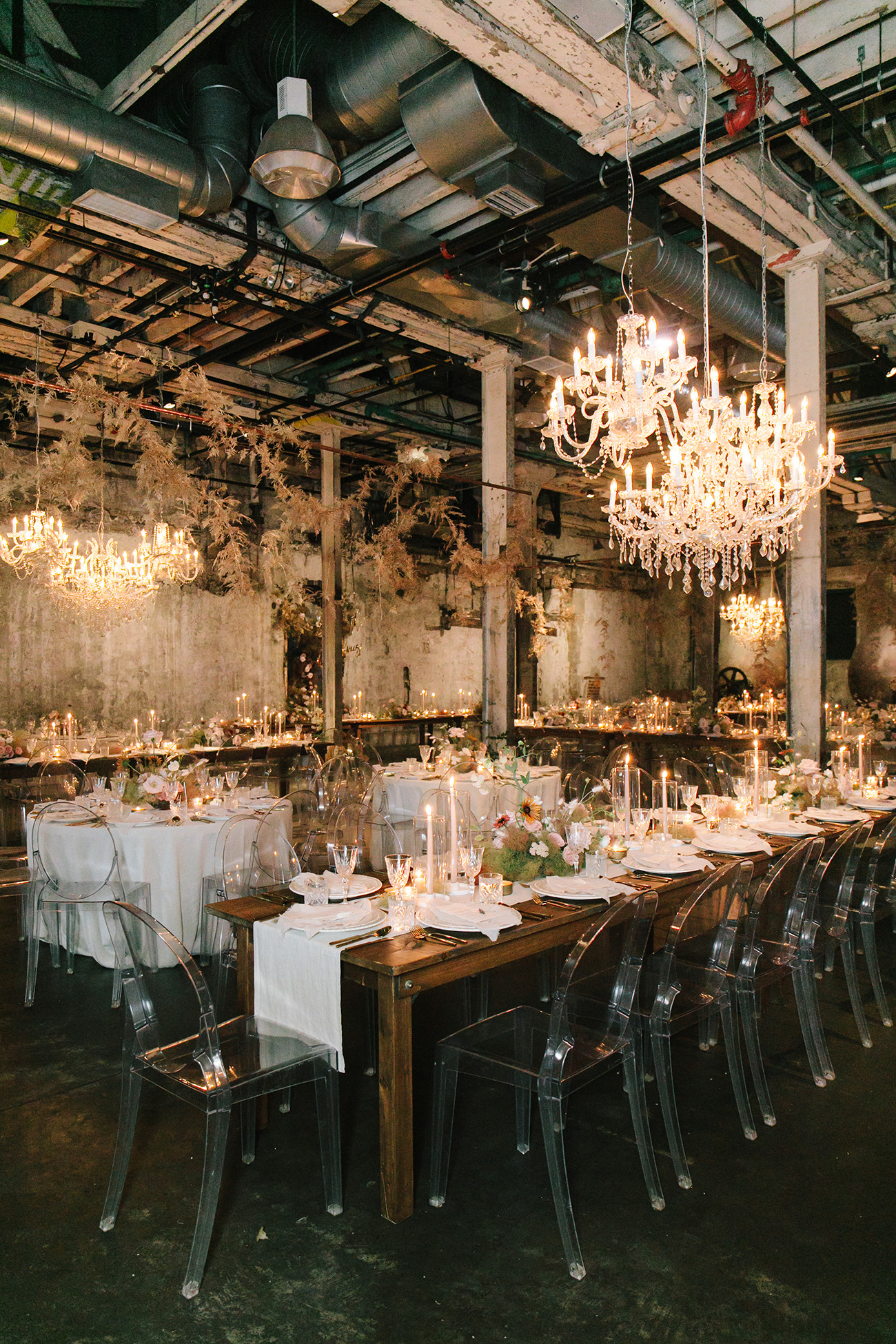 industrial chic reception space