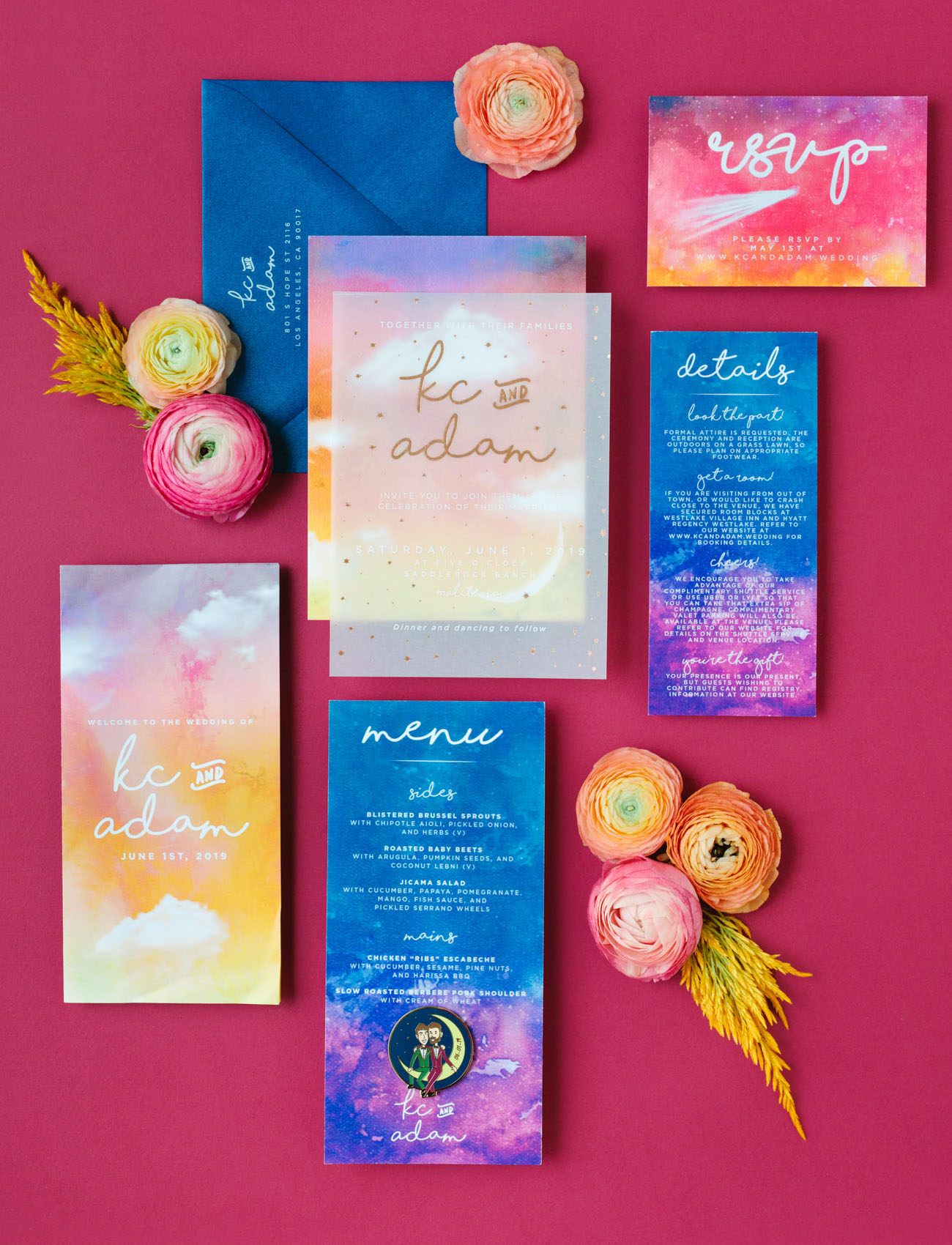Sailor Moon Inspired Wedding Invitation