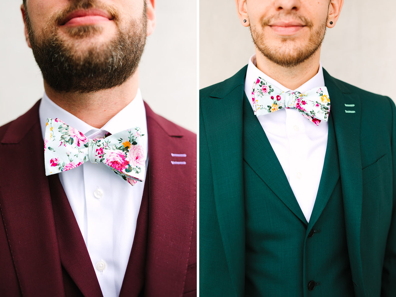 floral bow ties