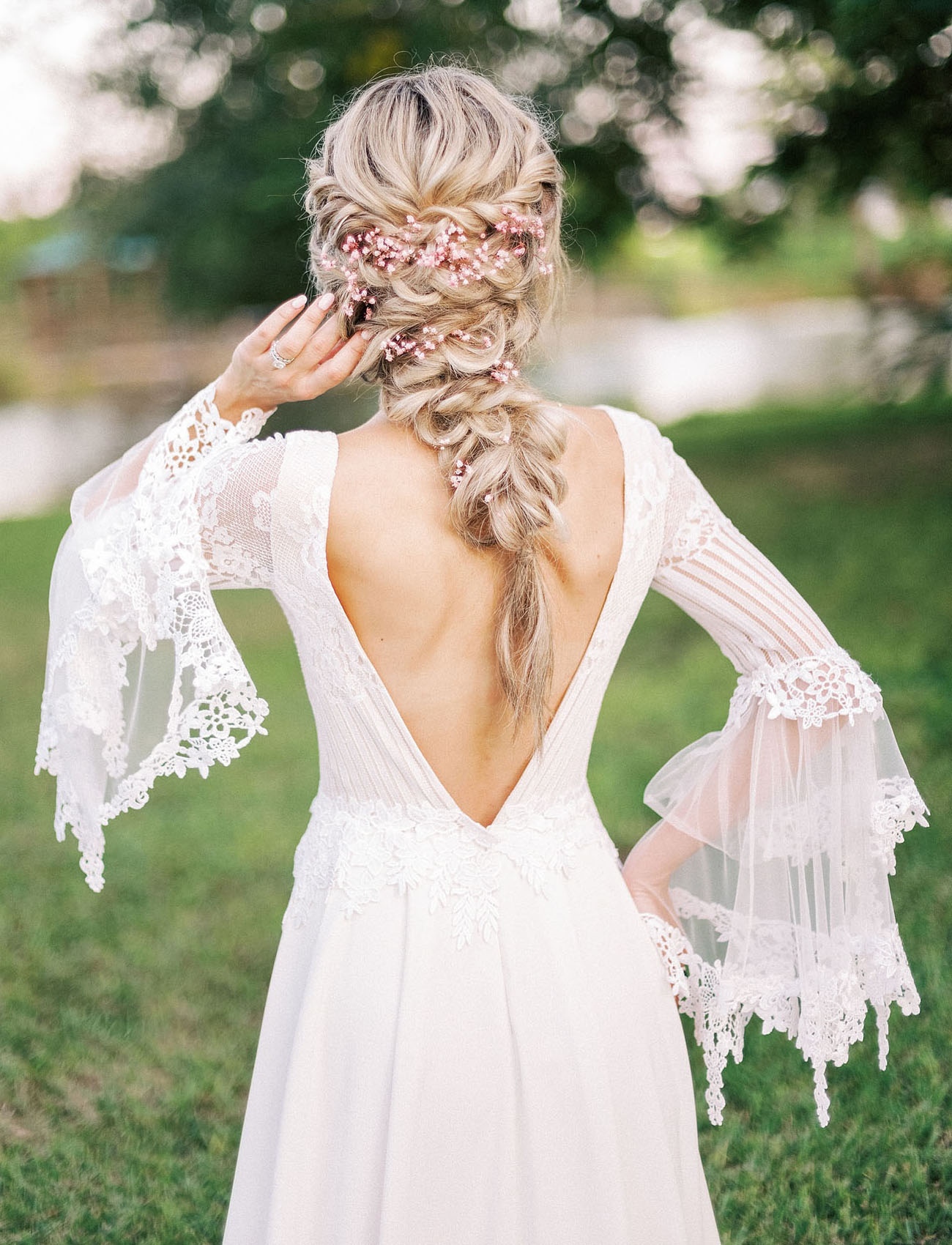 floral braided hair