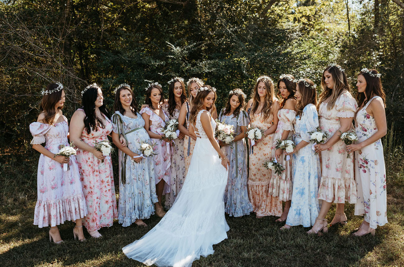 floral bridesmaids
