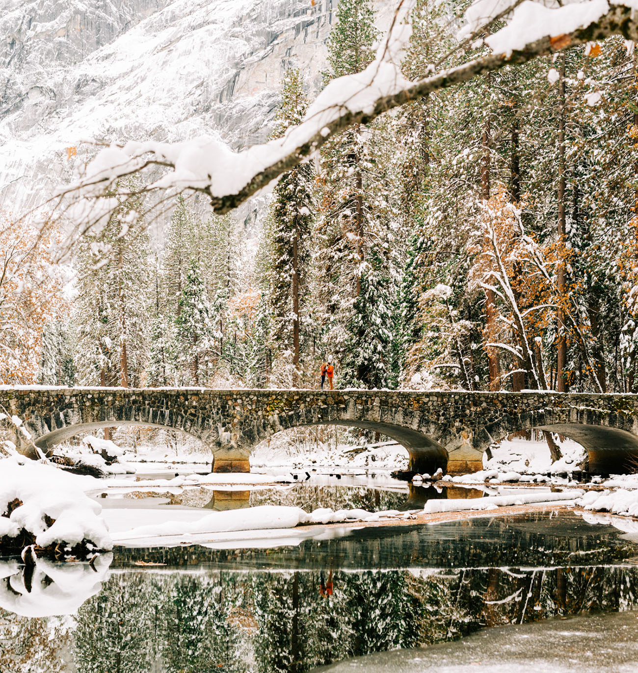 The Bride Wore Yoga Pants in this Snowy Yosemite Elopement!