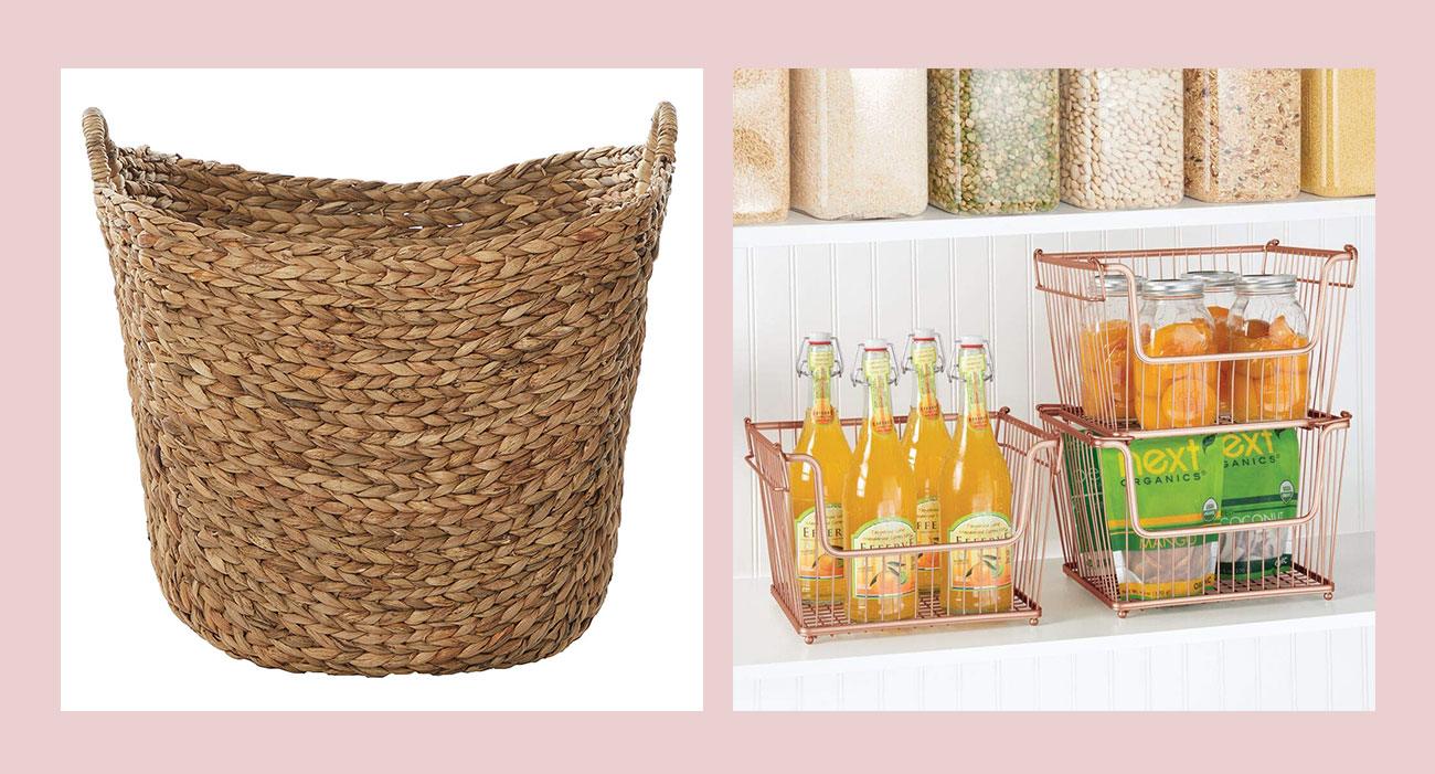 baskets and stackable baskets