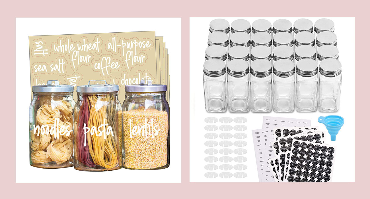 spice jars and labels