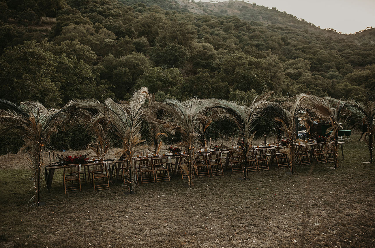 Tunnel of Palms Wedding in Spain
