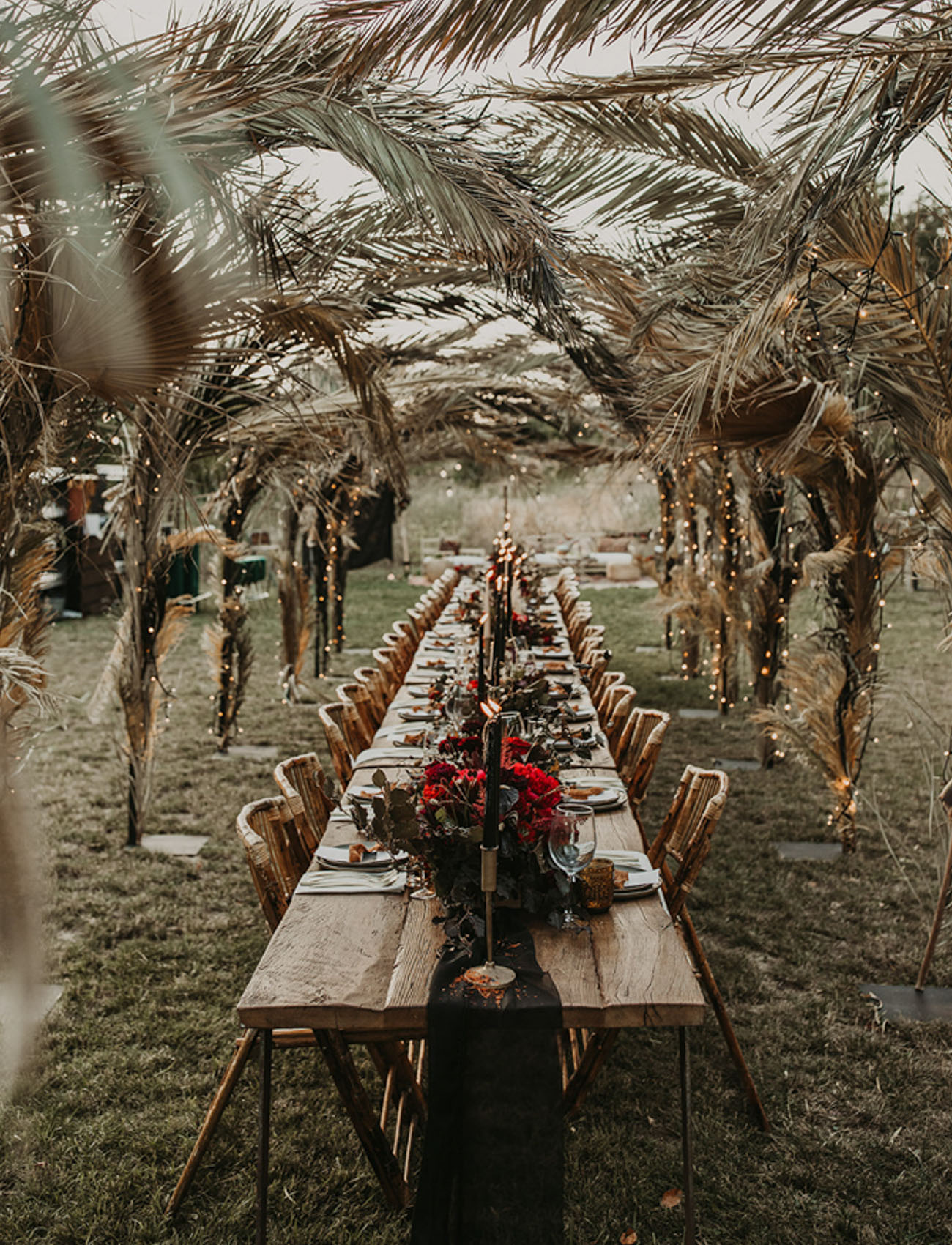 Tunnel of Palms Wedding in Spain