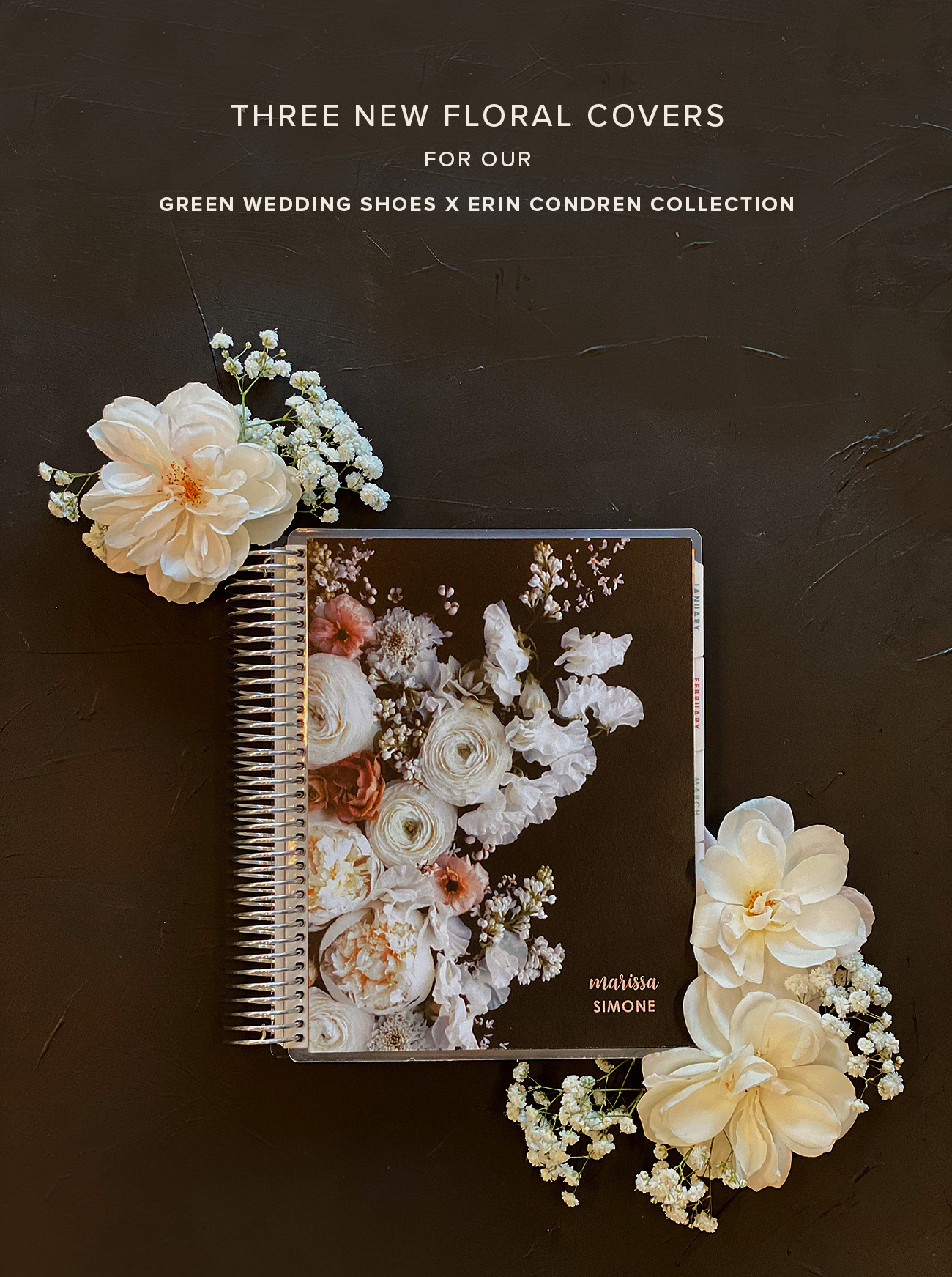 Erin Condren x Green Wedding Shoes Floral Notebooks and Planners