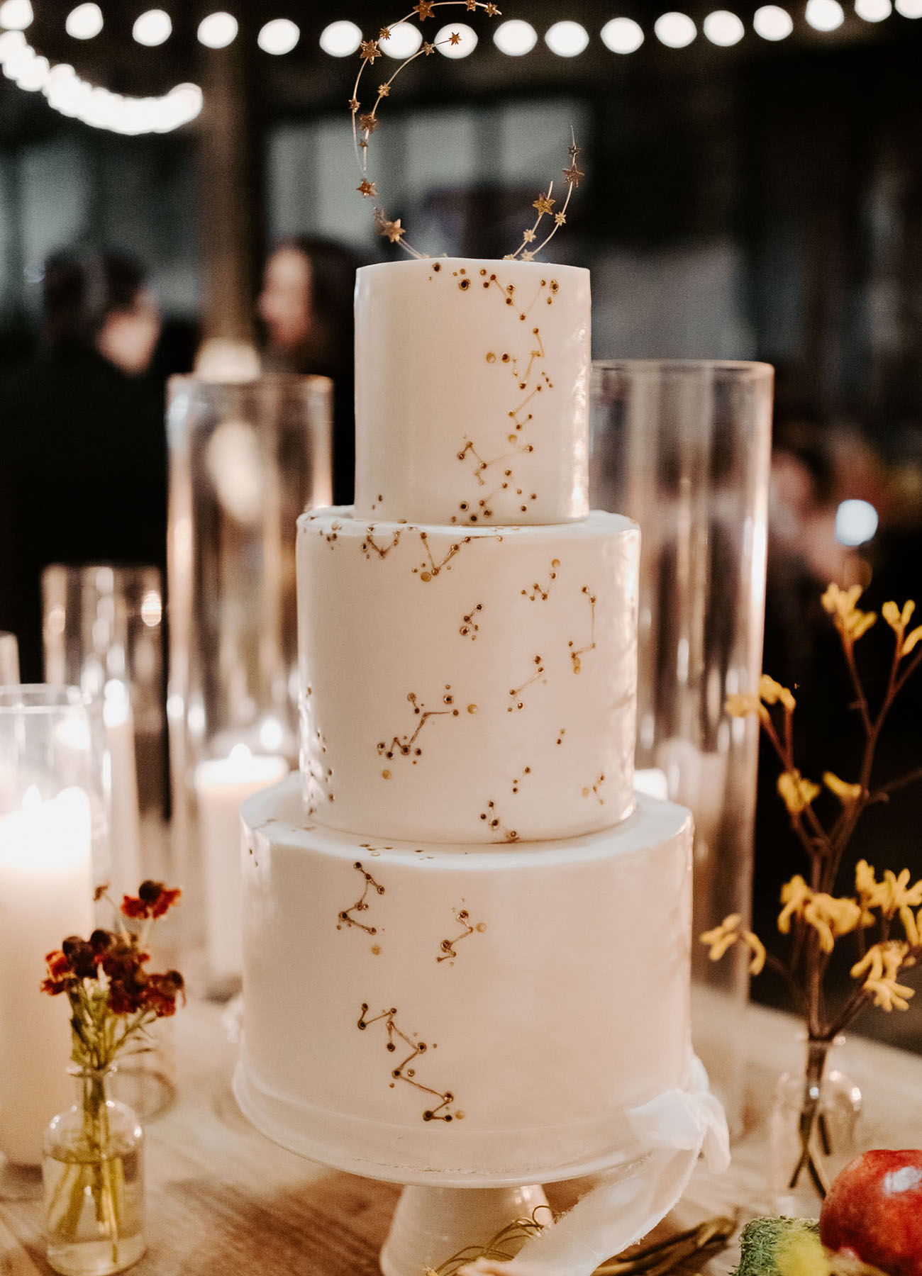 starry wedding cake