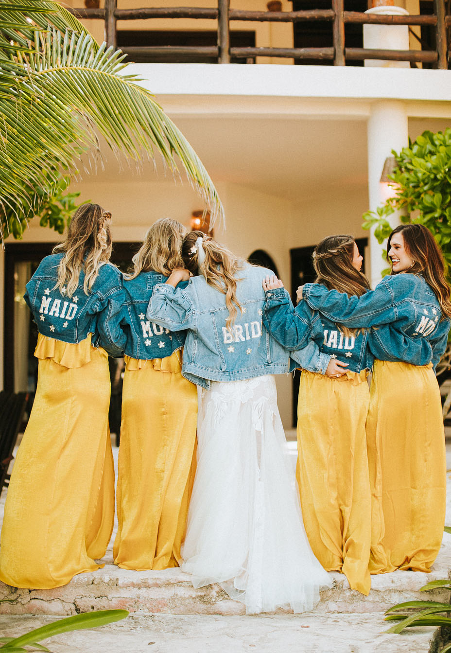 bridesmaid jean jackets