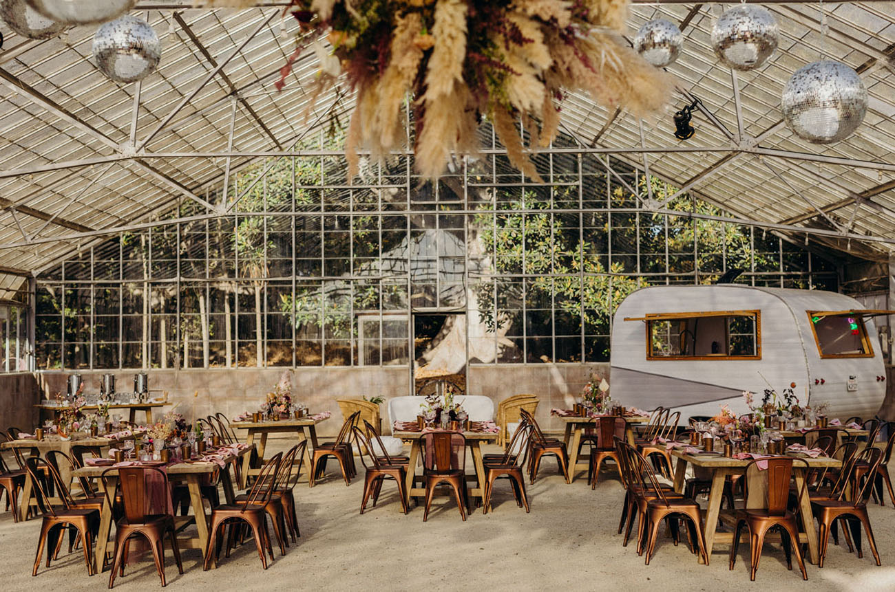 Modern Boho Greenhouse Wedding