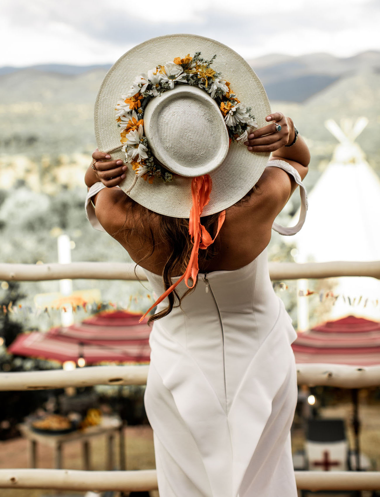 flower bridal hat