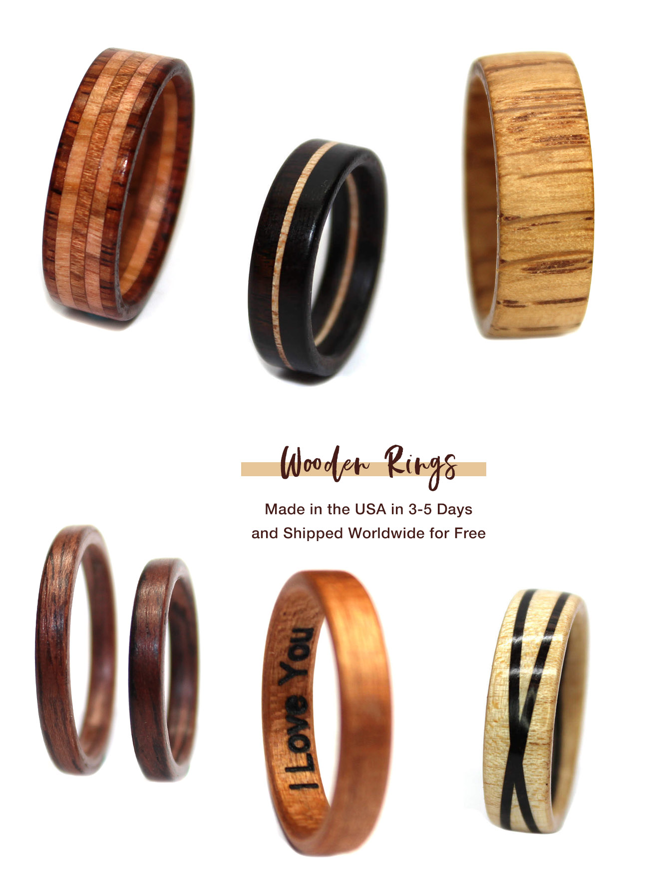 Wooden Rings for your Wedding