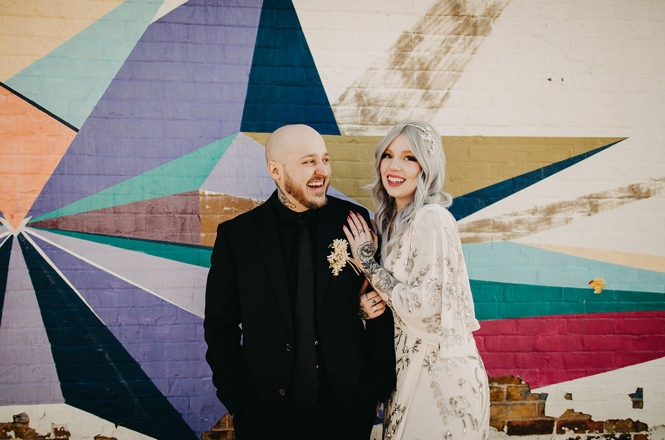 Edgy and Colorful DIY Wedding