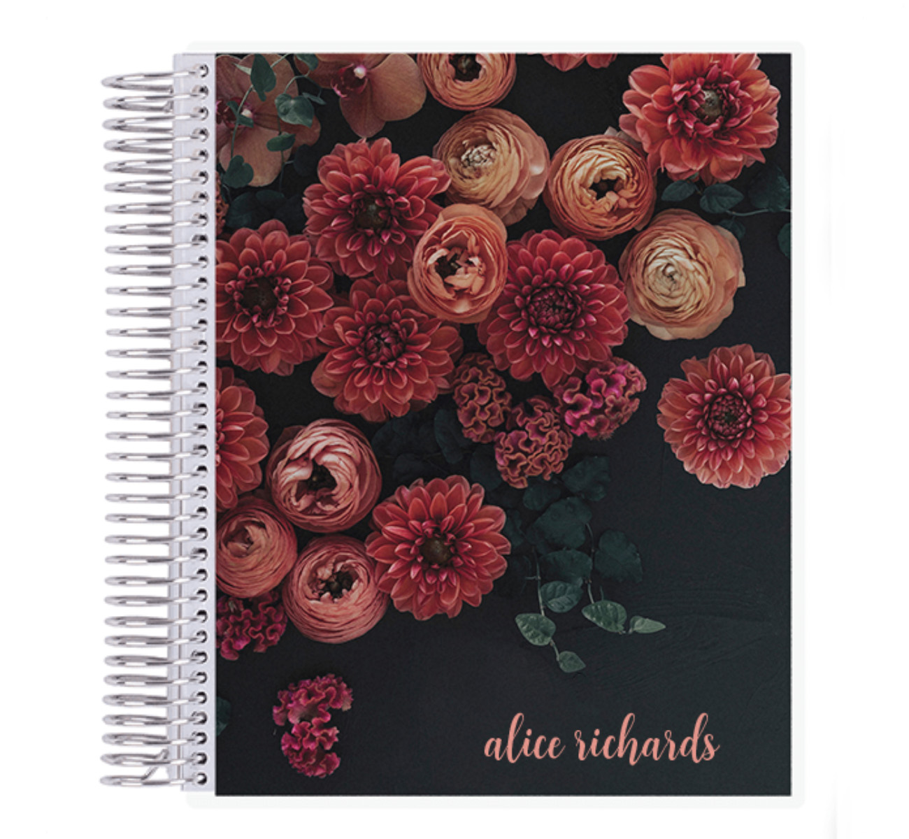 floral personalized notebook