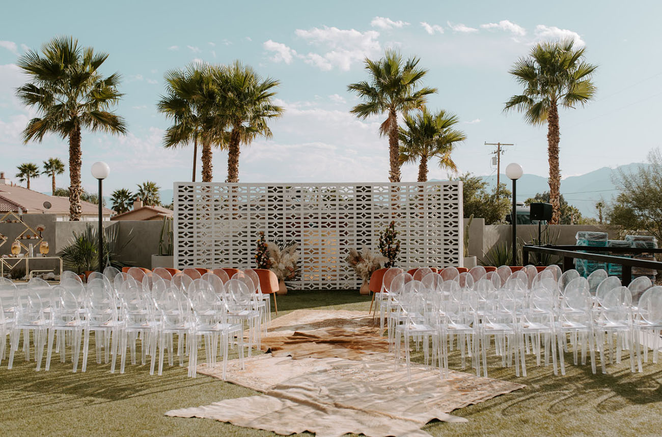 70s inspired Desert Wedding
