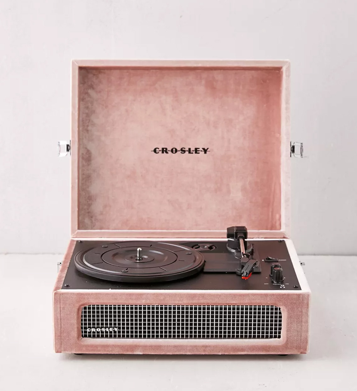 pink velvet record player