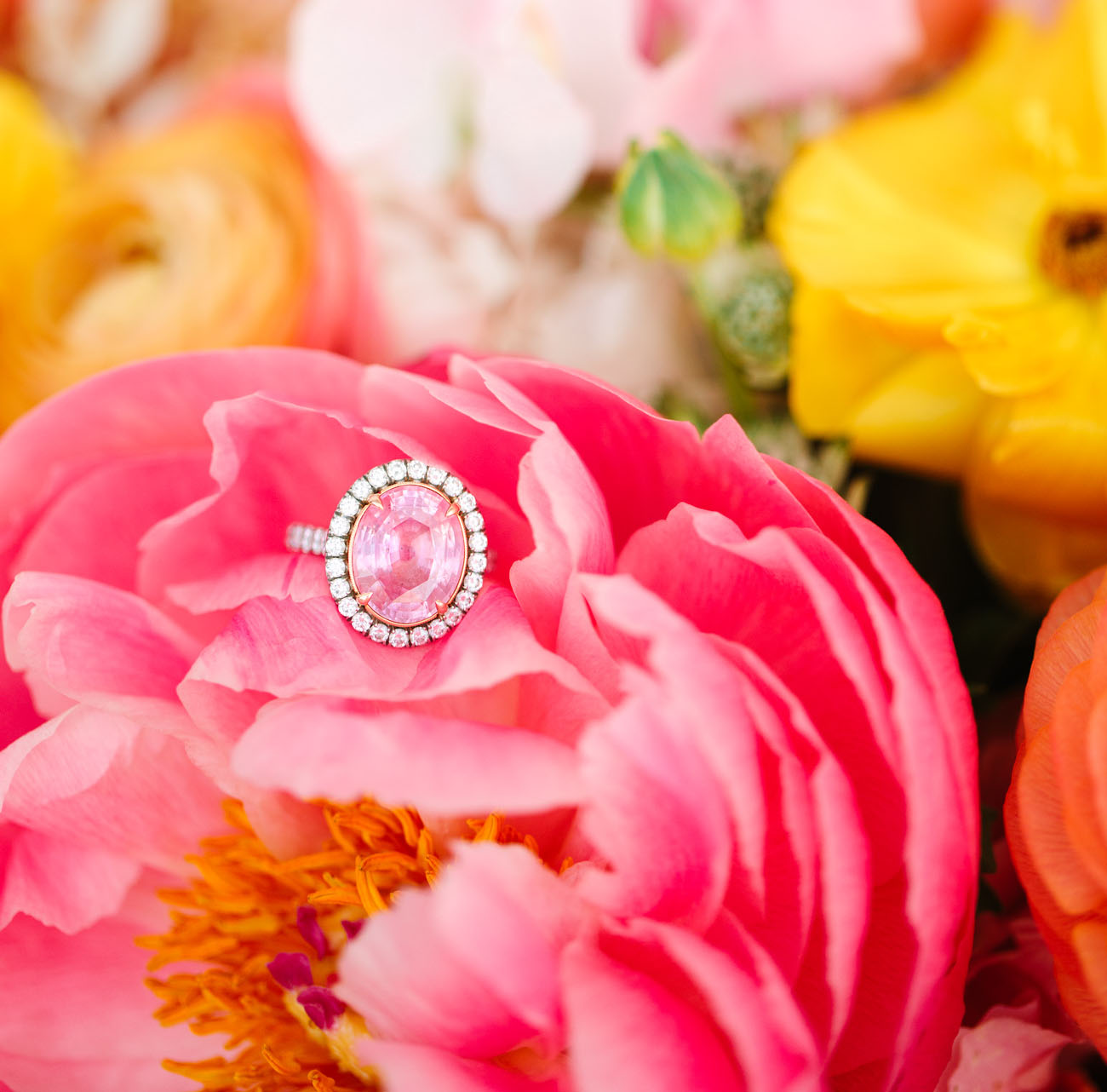 pink engagement rign