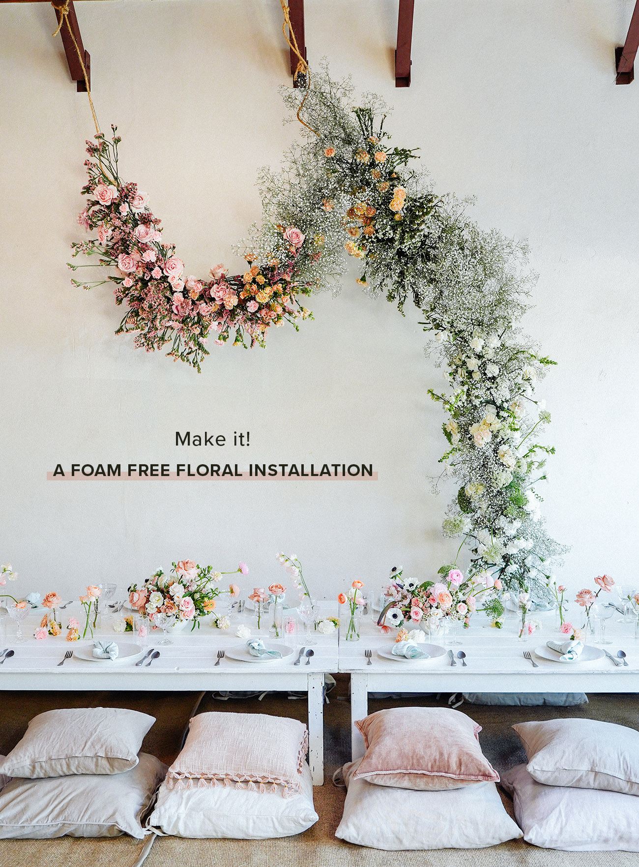 DIY Foam-Free Floral Installation