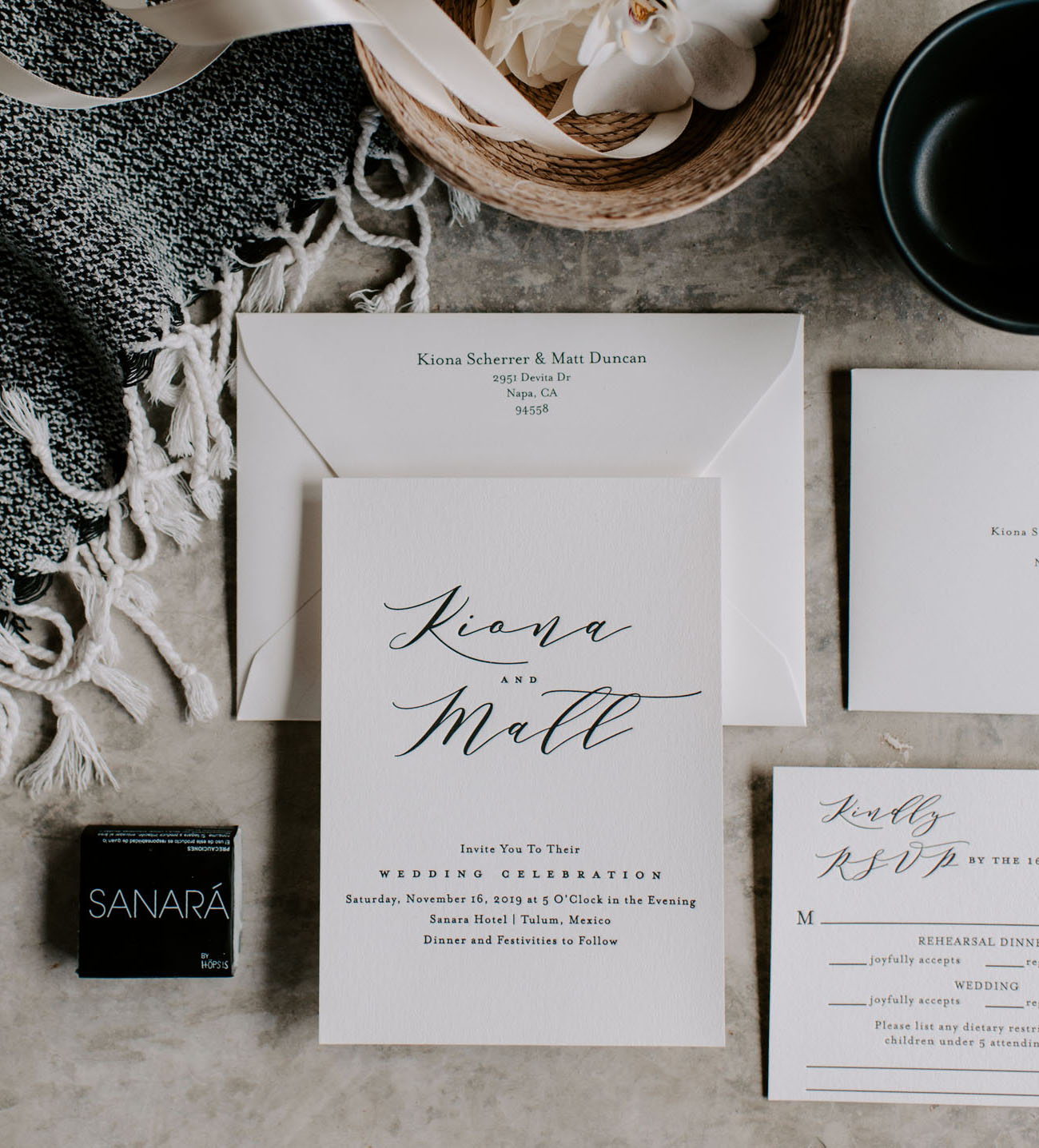 modern wedding invitation