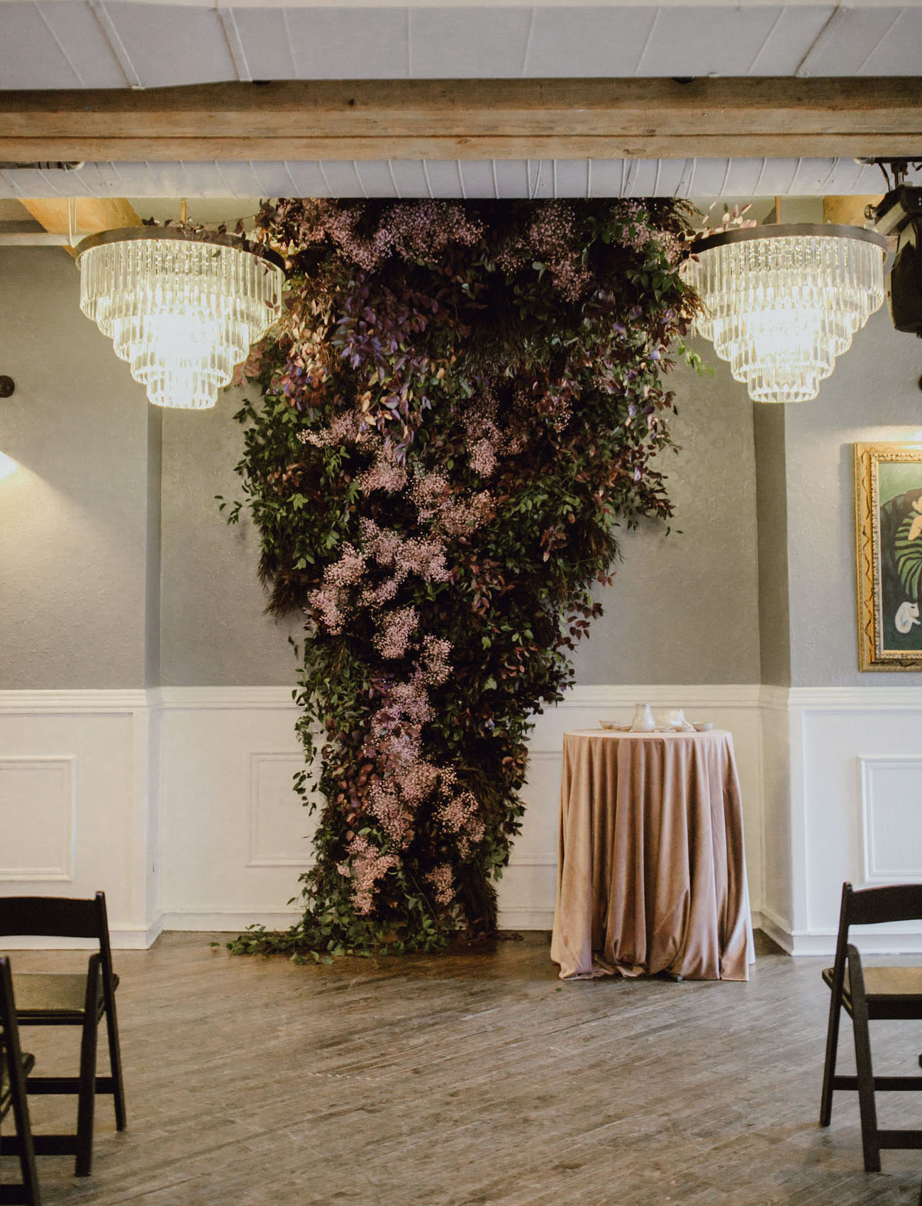 greenery floral backdrop