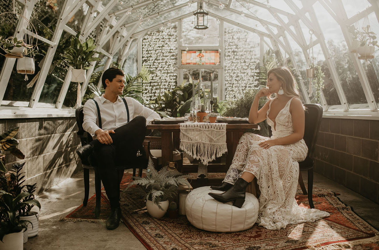 Free Spirited Greenhouse Wedding Inspiration